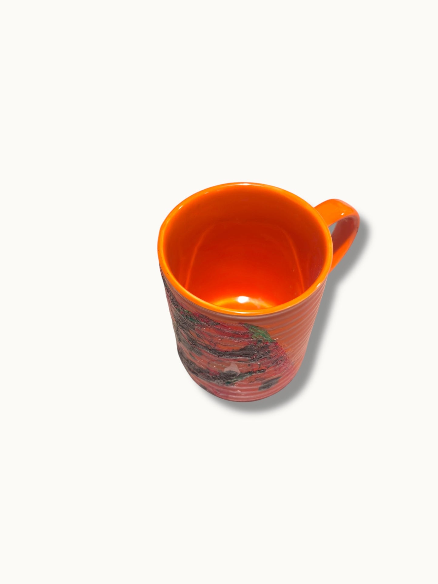 Orange Mug Set Abstract