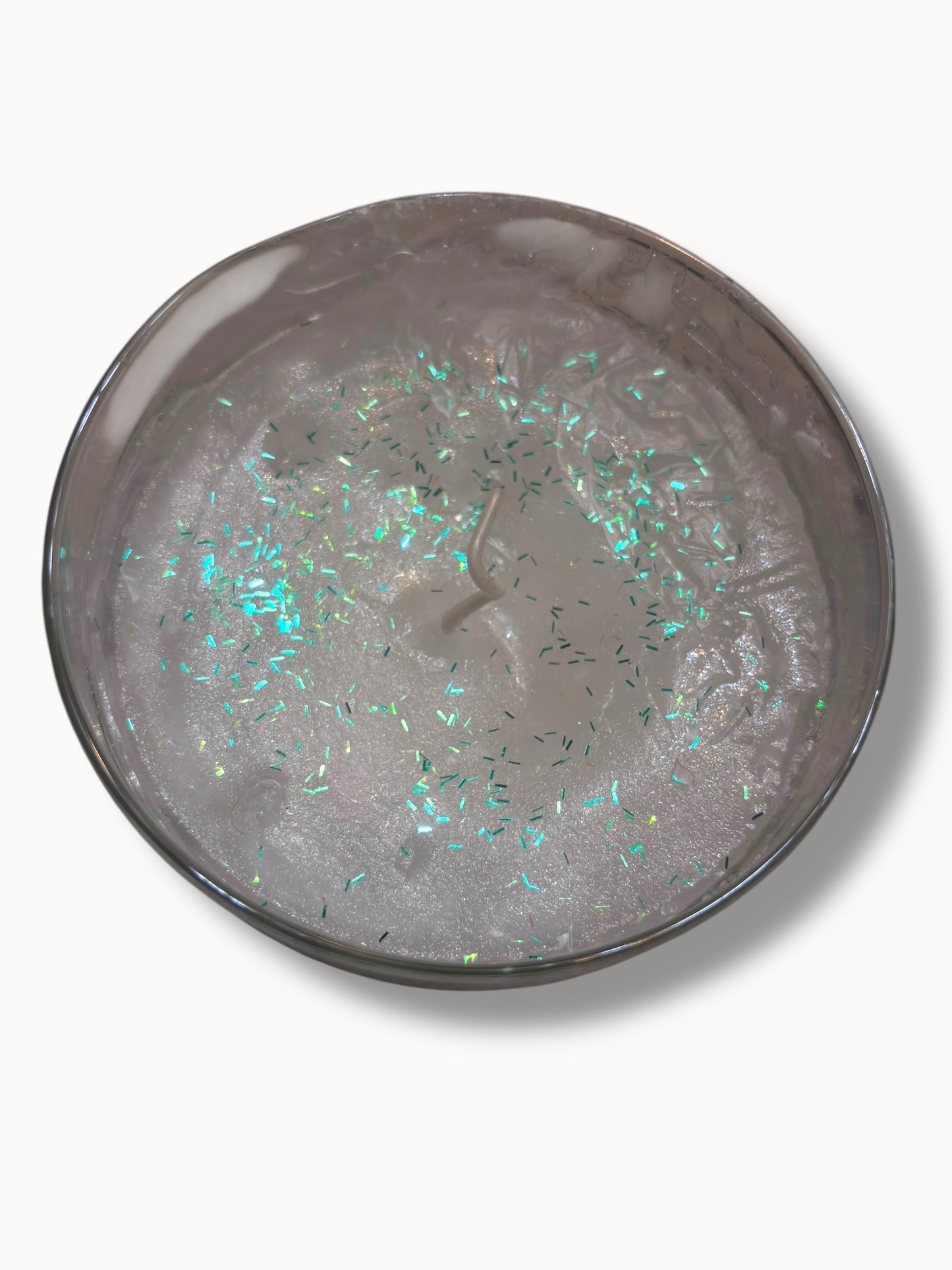 Green Glitter Candle Set