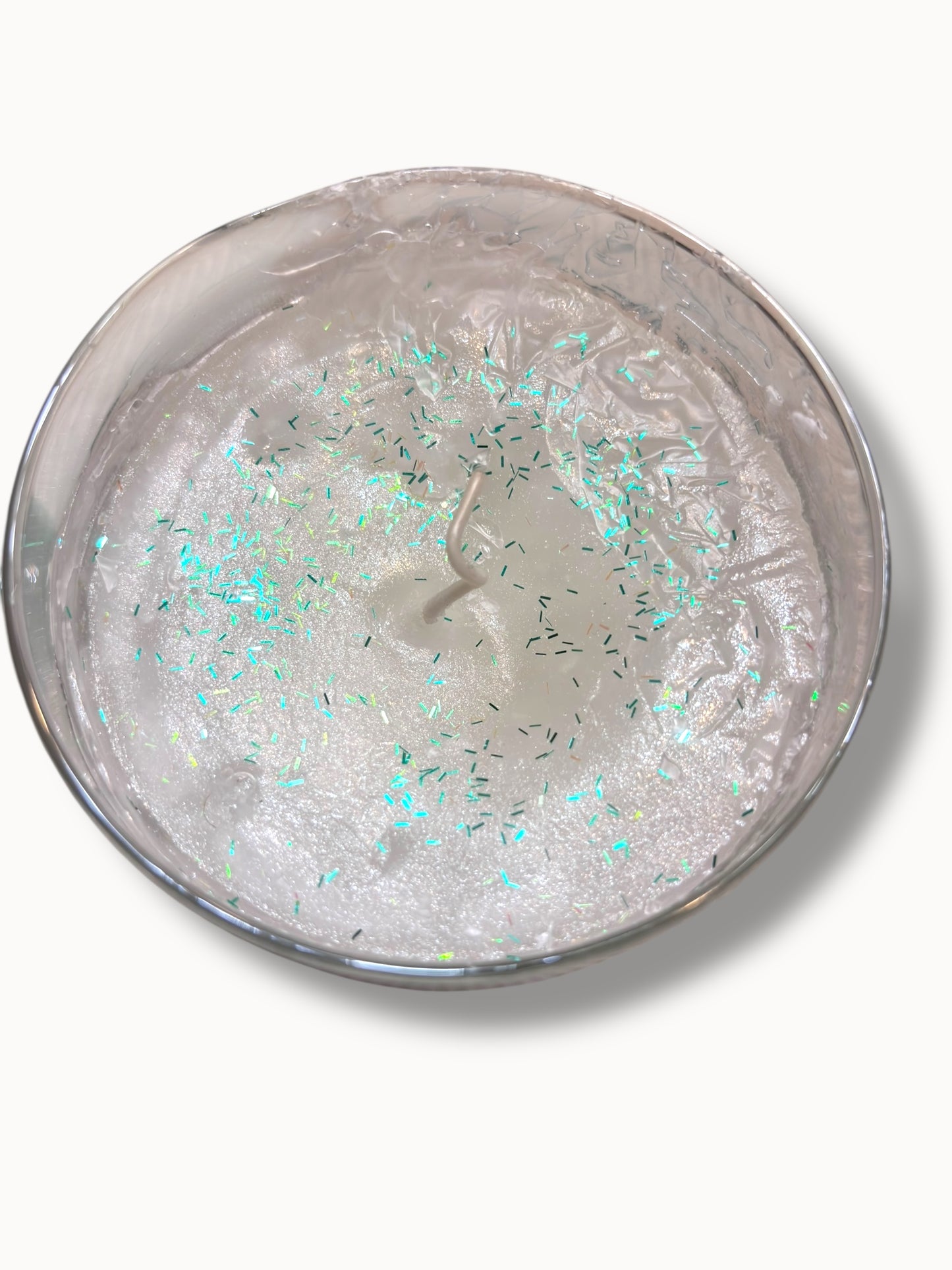 Green Glitter Candle Set