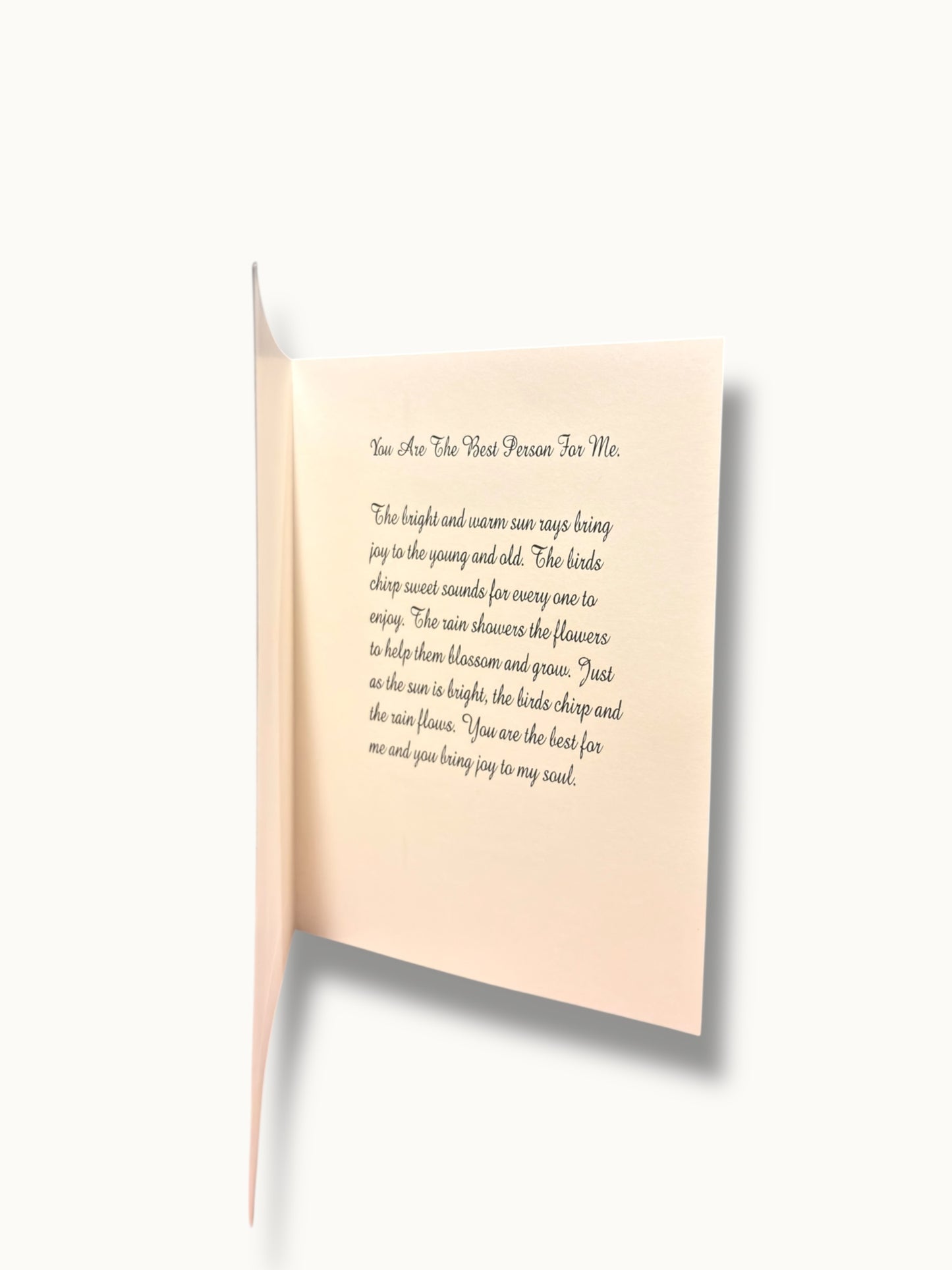 You are the best person for me card
