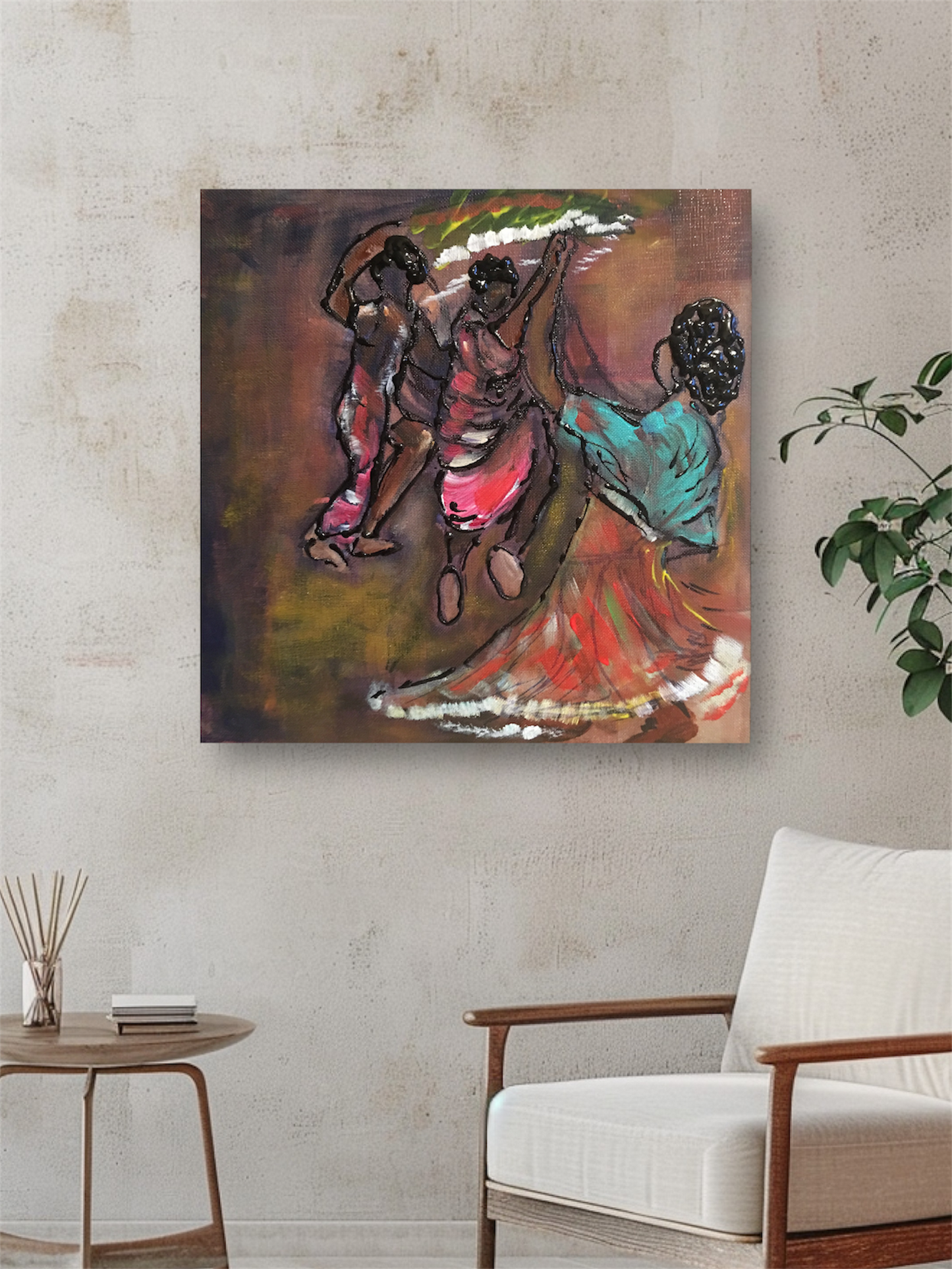 Black Women Hanging Painting