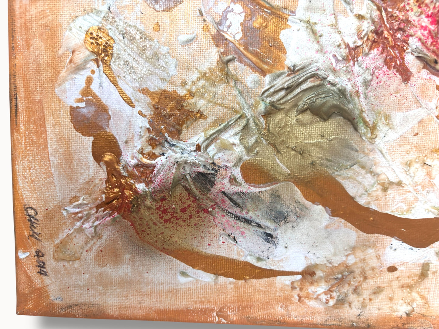 Orange Abstract Painting Set of 2
