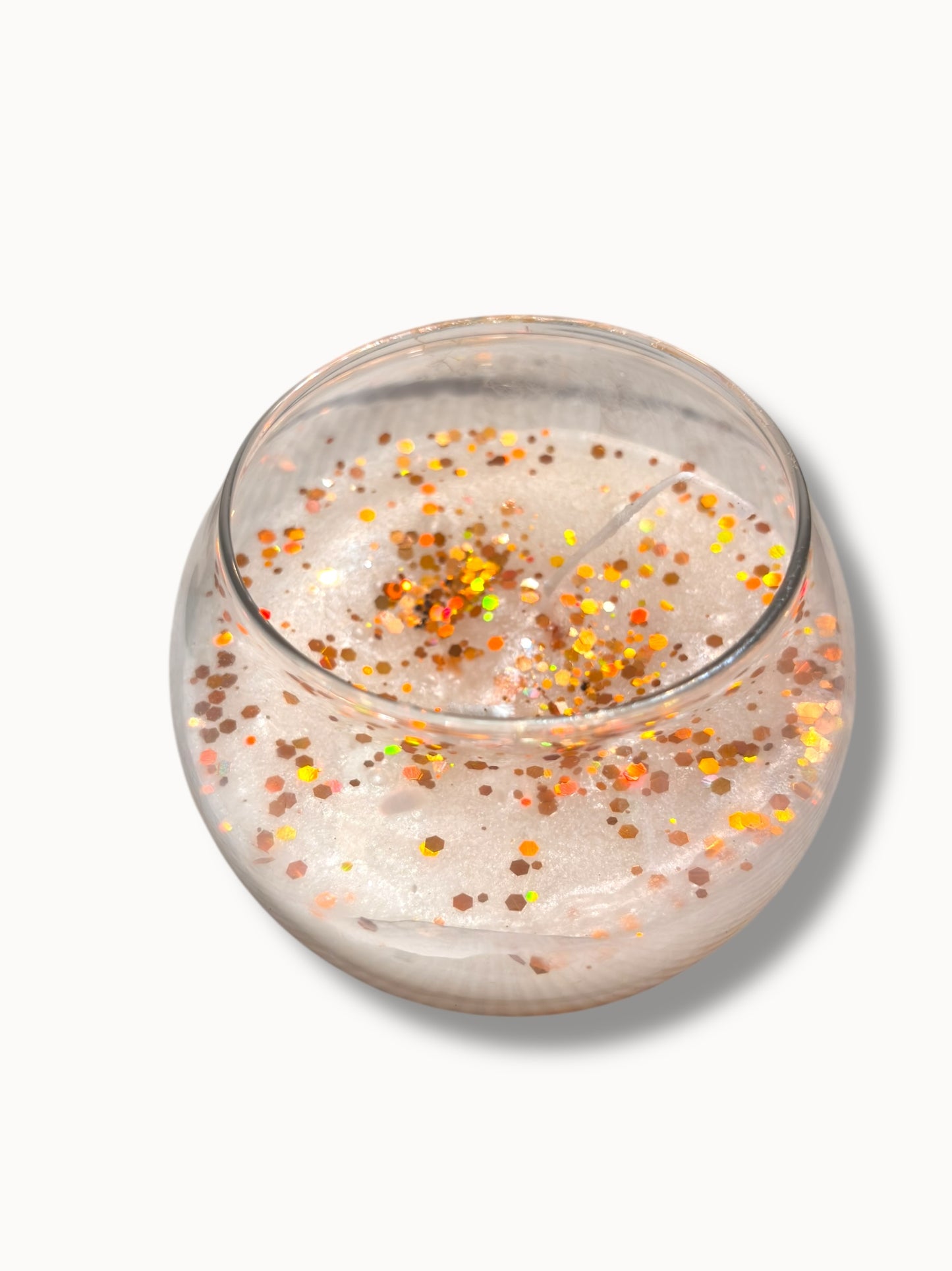 Rose Scented Glitter Candle