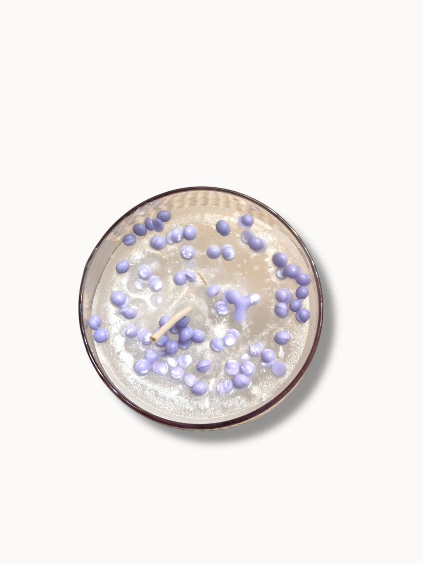 Purple Pomelo Blossom Wax Bead Candle