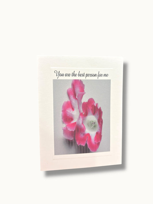 You are the best person for me card
