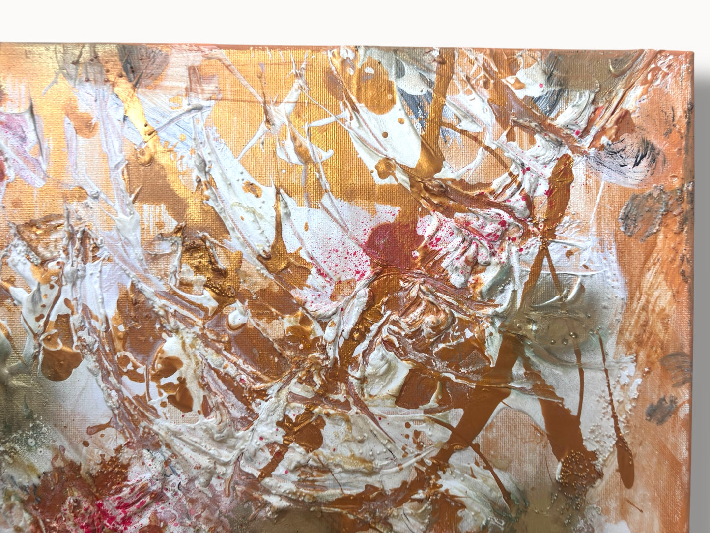 Orange Abstract Painting Set of 2