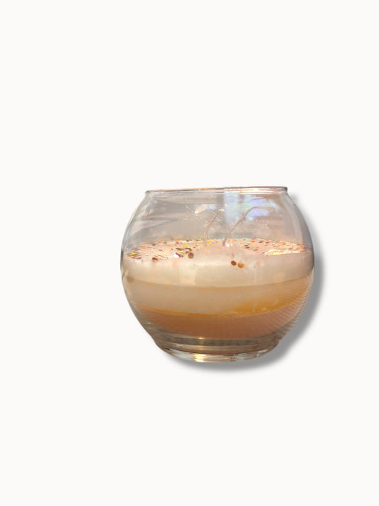 Rose Scented Glitter Candle