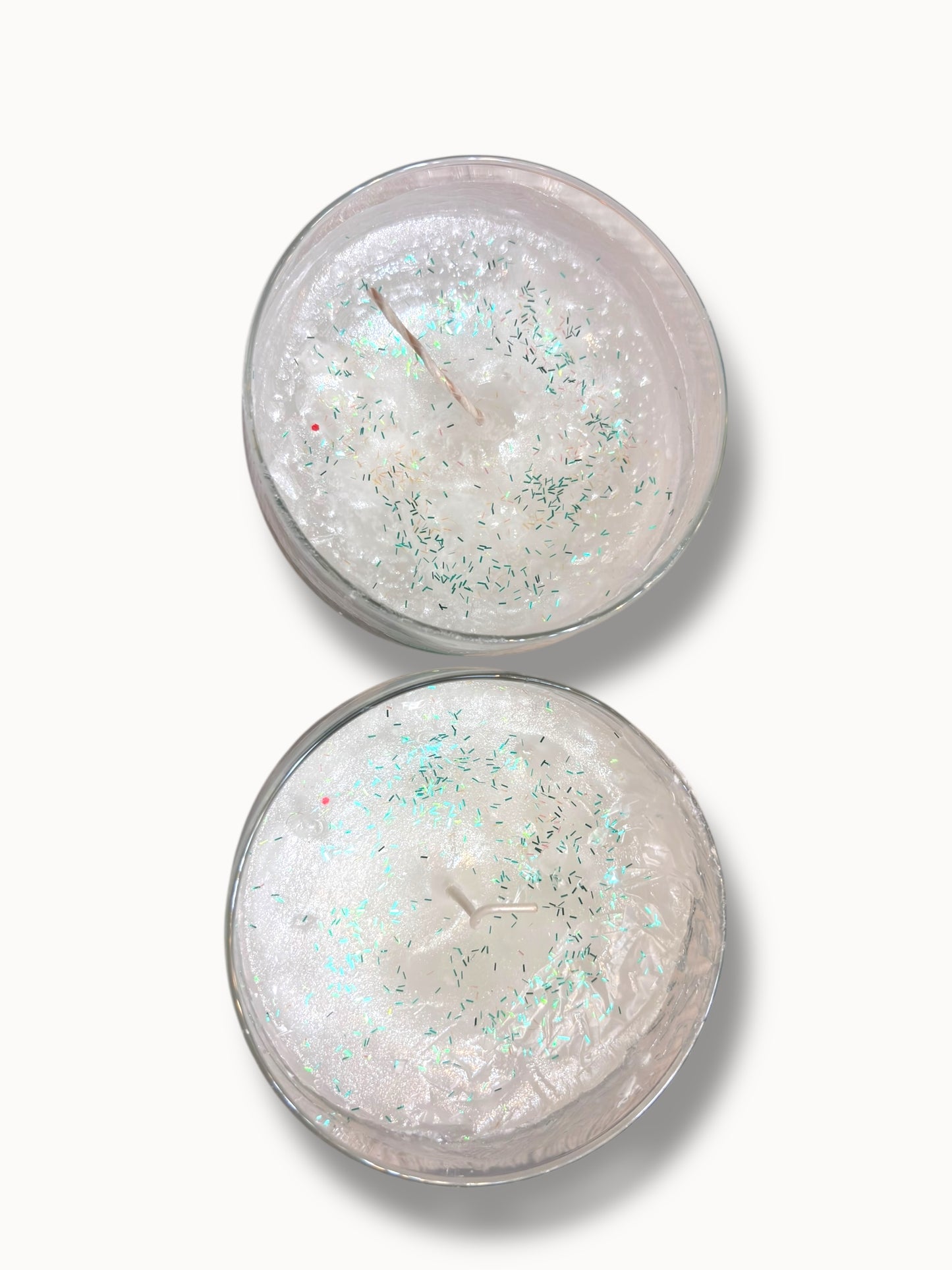 Green Glitter Candle Set